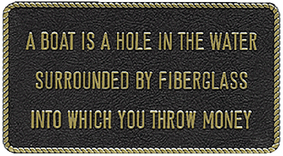 BERNARD ENGRAVING FP054 FUN PLAQUE A BOAT IS